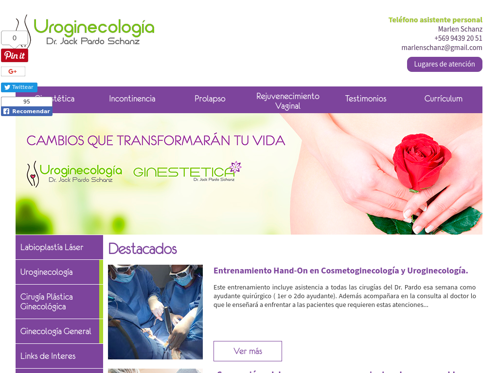 Control ginecologico en Santiago, prolapso, labioplastia en Chile