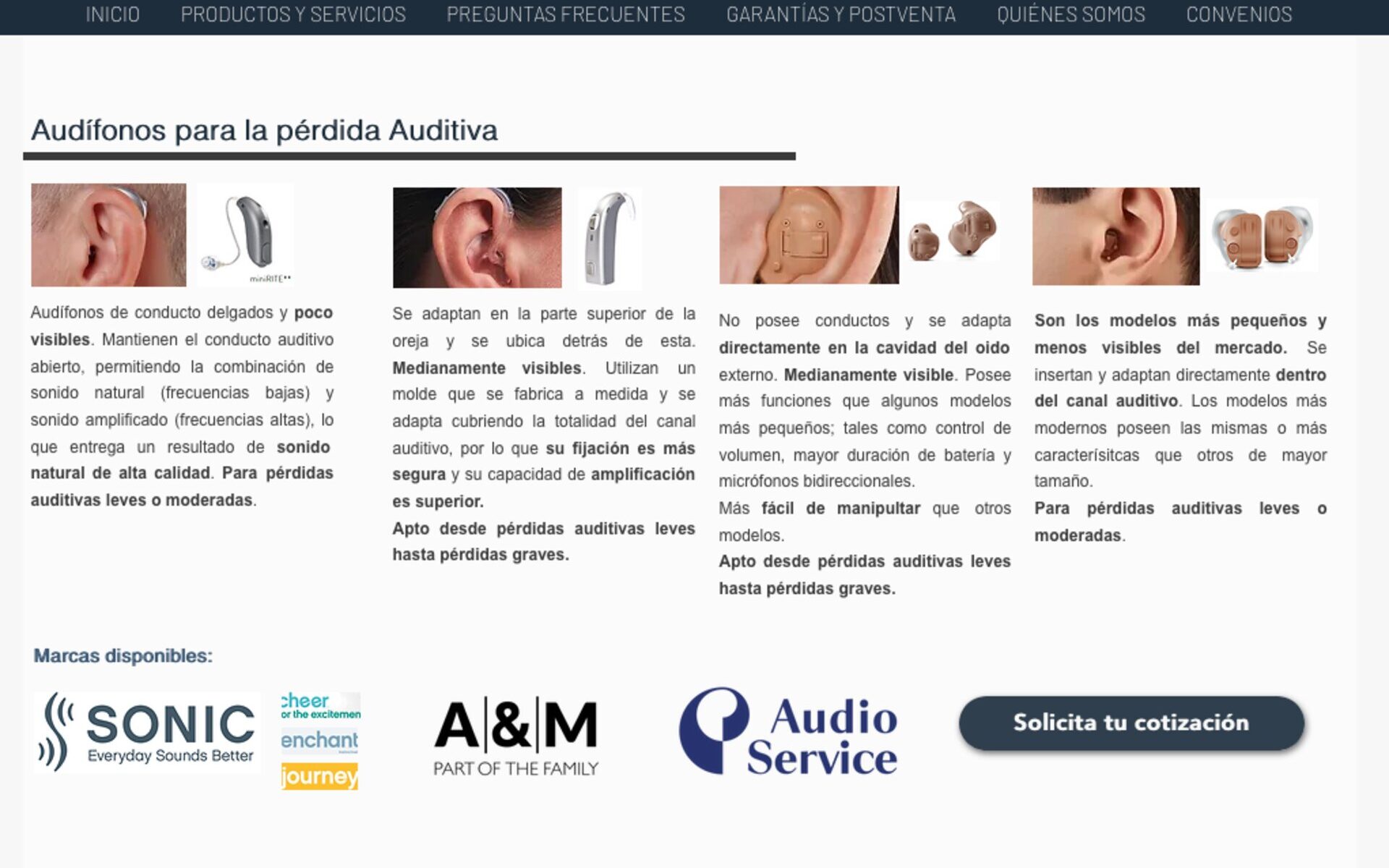 Audífonos para sordos modernos