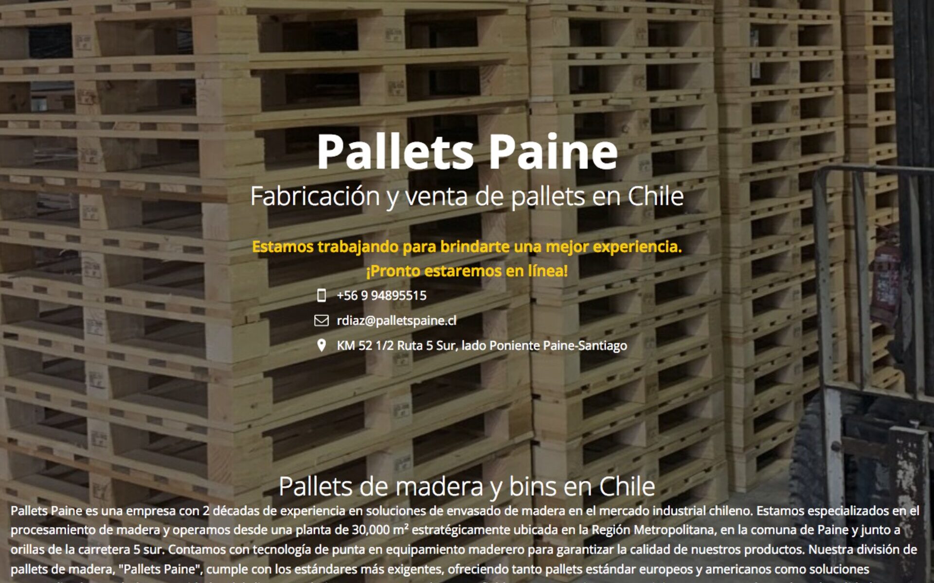 Pallets nuevos en santiago