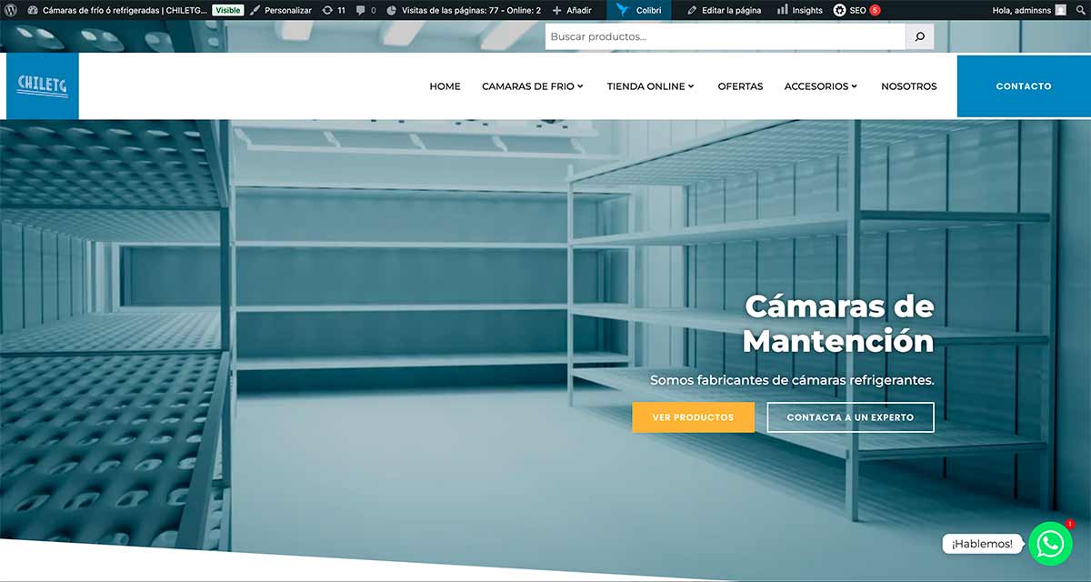 Cámaras de frio 3.00×3.00×2.10
