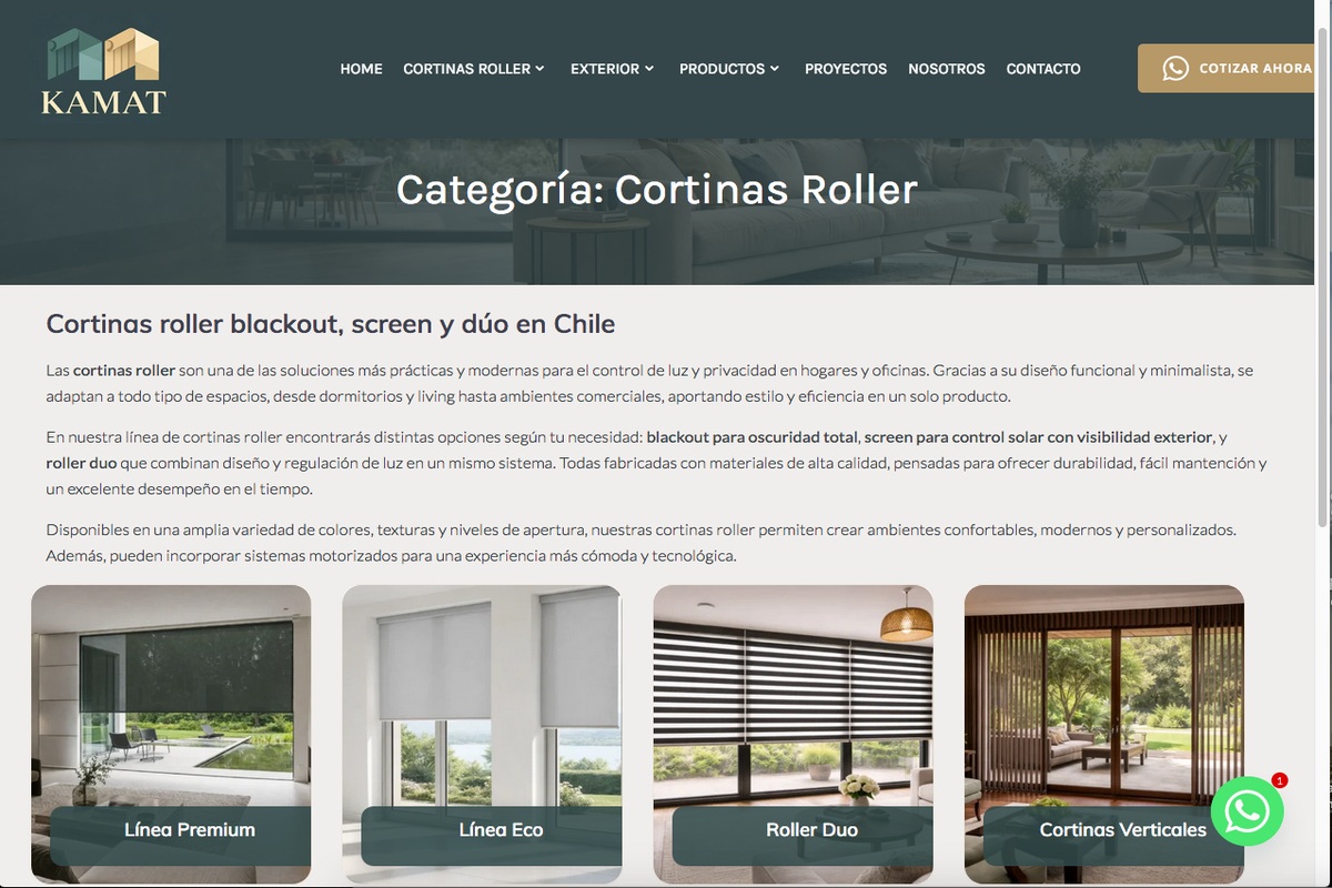 Venta de cortinas roller