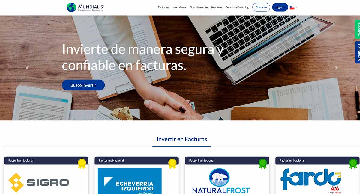 Adelanto pago de facturas en Chile